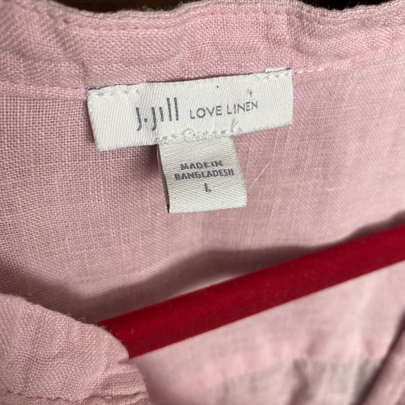 100% LINEN J. Jill Button up Blouse - Picture 4 of 4